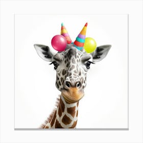 Birthday Giraffe 9 Canvas Print