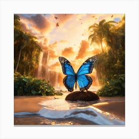 Butterfly In The Jungle Canvas Print