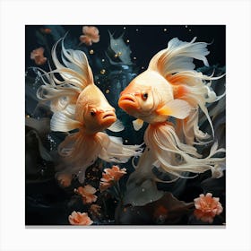 Two Betta Fish 1 Canvas Print