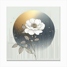 Flower In The Moonlight Canvas Print