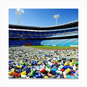 Stadium Full Of Trash 3 Canvas Print