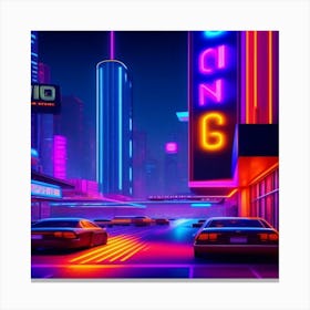 Neon City 4 Stampe su tela