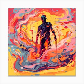 Man In The Water Canvas Print