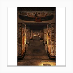 Egyptian Corridor 2 Canvas Print