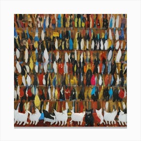Collection Of Cats Canvas Print