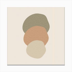 Blob Shapes Poster: Pastel Colors Aesthetic Organic Design Canvas Print