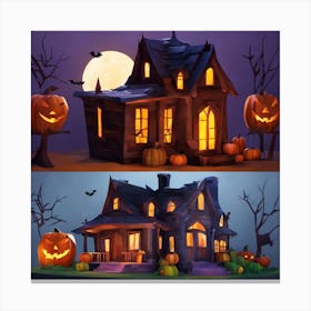 Halloween House 4 Canvas Print