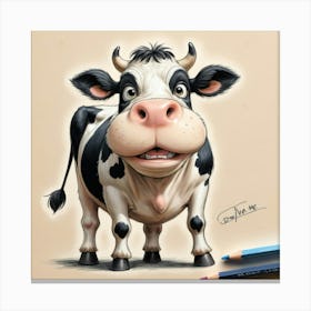 Cartoon Cow 5 Canvas Print