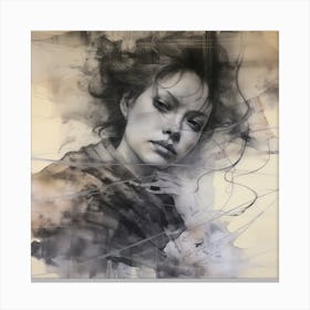 All This Wasted Beauty Surreal Portrait Canvas Print