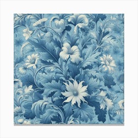 Blue And White Floral 2 Canvas Print