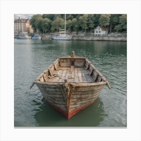 Old Wooden Boat Canvas Print
