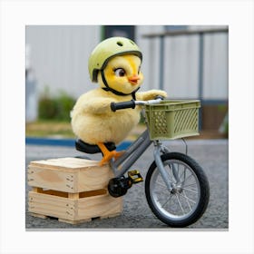 A Cute Yellow Chick Wearing A Helmet And Rvz11y1bqvwdtts6ii6a0w Trnxw90cqiytrl 2naktxq Canvas Print