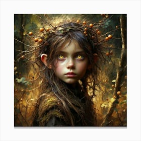 Fairy Girl In The Forest 8 Canvas Print