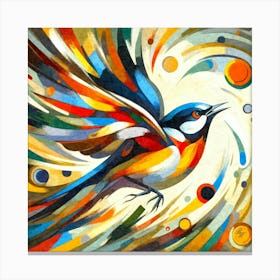 Oil Texture Abstract Bird 3 Copy Canvas Print