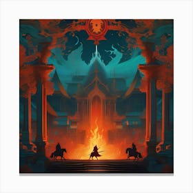 Siege on the Palace Canvas Print