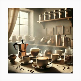 Serene Coffee Moments Canvas Print