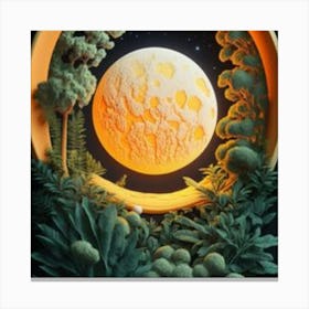 Full Moon In The Forest Canvas Print