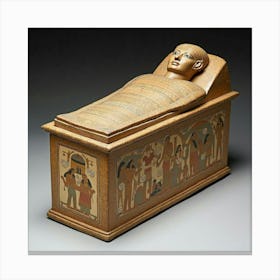 Beautifully Decorated Sarcophagus With Scenes From The Book Of The Dead 1 Canvas Print