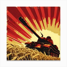 Soviet Strong Tank Propaganda Canvas Print