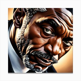 Black Man With Beard Canvas Print