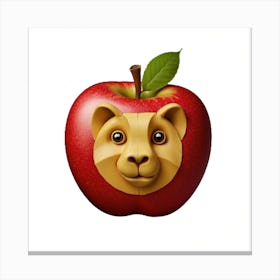 Apple Bear Canvas Print