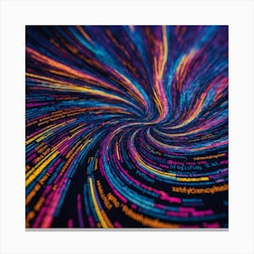 Abstract Coding Background Canvas Print