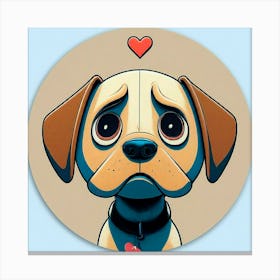 Sad Dog 1 Canvas Print