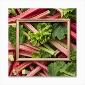 Rhubarb In A Frame Canvas Print