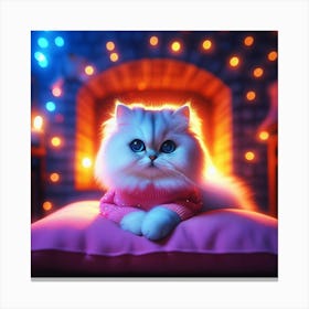 Christmas Cat Canvas Print