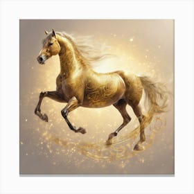 275553 Horse Written In Golden Arabic Calligraphy Xl 1024 V1 0 Canvas Print