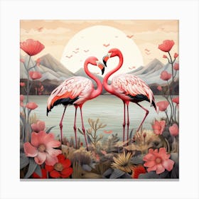 Bird In Nature Greater Flamingo 2 Canvas Print