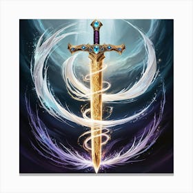 Angel's Mystical Sword Canvas Print