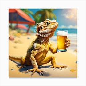 Beach Dragon 1 Canvas Print