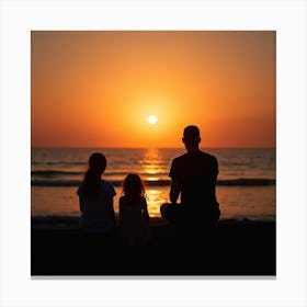 Sunset On The Beach Canvas Print