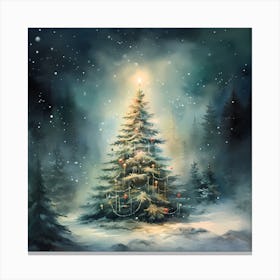 Enchanted Evergreen Elegance Canvas Print