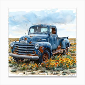 Old Truck In The Desert Canvas Print