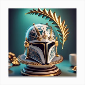 Star Wars Boba Fett Helmet Canvas Print