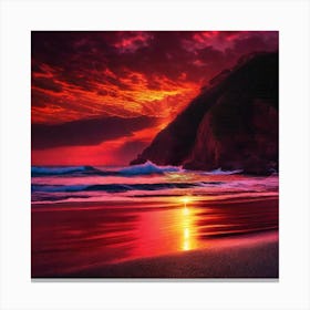 Sunset At The Beach 289 Canvas Print