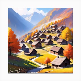 Autumn Village 24 Canvas Print