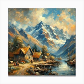 Norwegian Village Canvas Print
