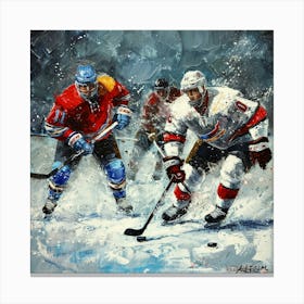 A Ice Hockey Match Oil Painting Illustration 1718701190 2 Canvas Print