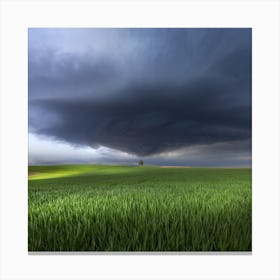Thunderstorm Cell Over The Alb Plateau Canvas Print