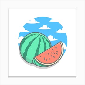 Watermelon Fruit Food Healthy Canvas Print