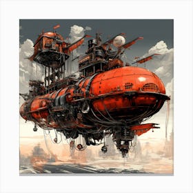 Steampunk Ship Canvas Print