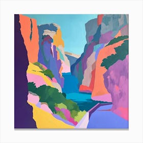 Colourful Abstract Calanques National Park France 2 Canvas Print