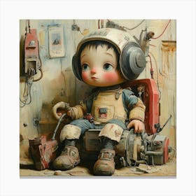 Robot Boy Canvas Print