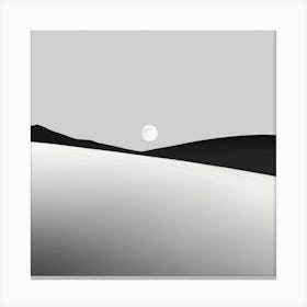 Moonlight Over The Desert Canvas Print