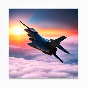 Fighter Jet In The Sky Canvas Print
