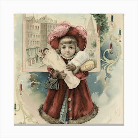 Vintage Christmas 2 2 1 Canvas Print