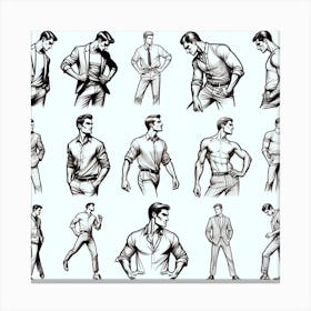 Men'S Poses Canvas Print